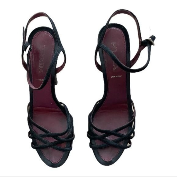 Prada Black Strappy Heels - Picture 2 of 13